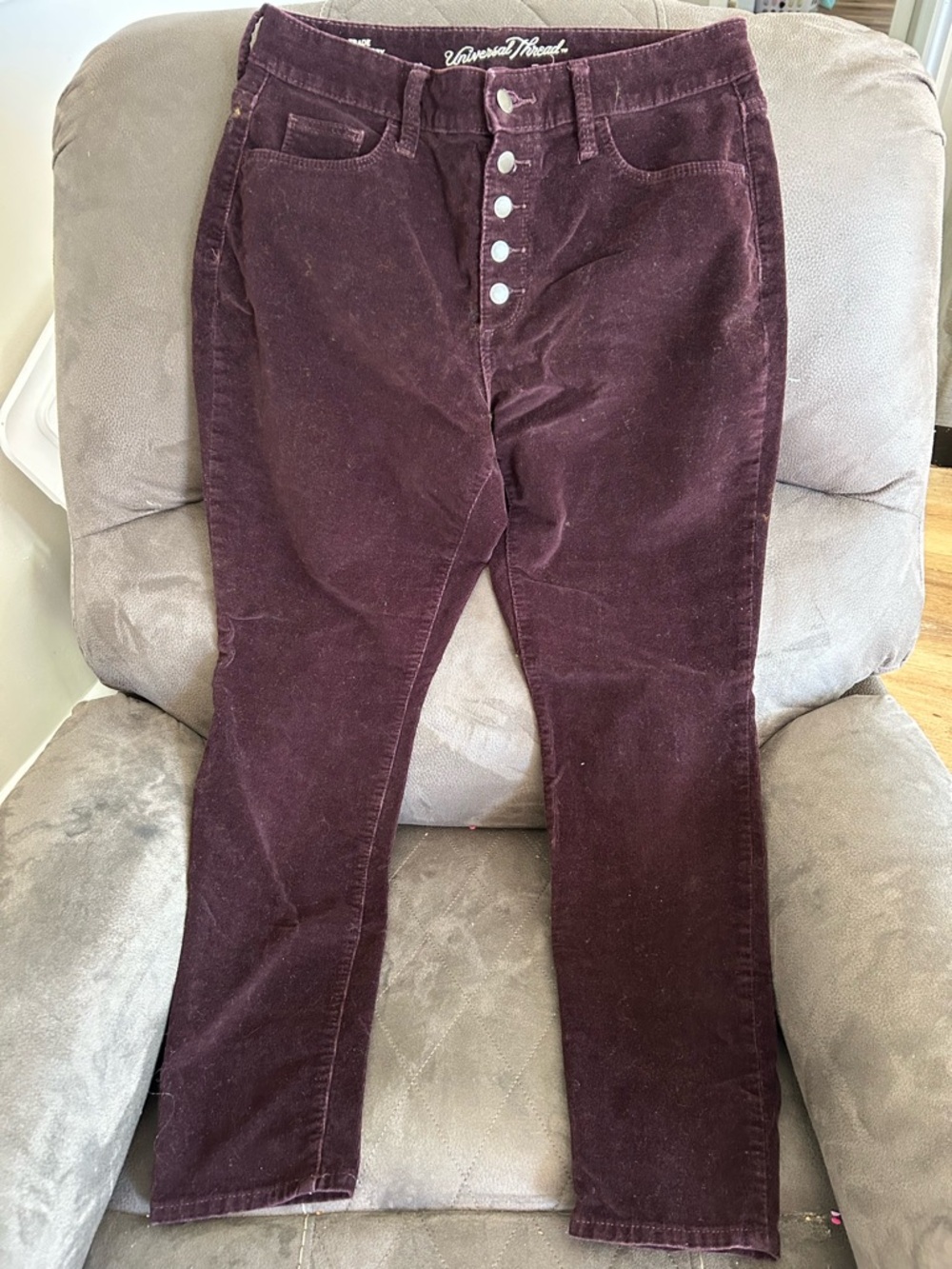 Universal Thread Deep Brown Corduroy High-Rise